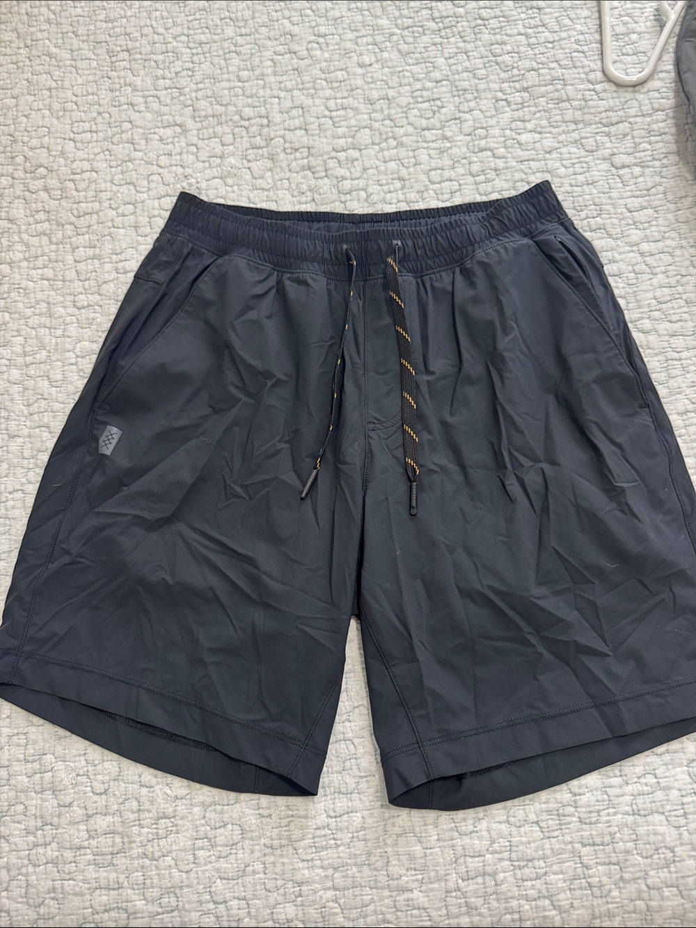 RHONE Black Athletic Drawstring Performance Shorts